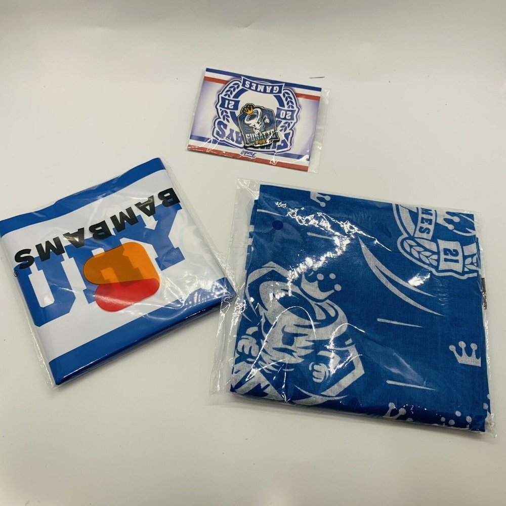 Funatic Fury Swag Accessory Items Only, Pin, Bandana, Fundays Box of Fun 2021 T6